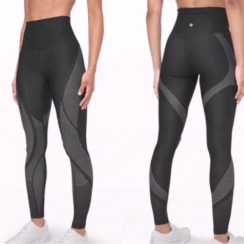 Lululemon leggings Blk Glacier Grey